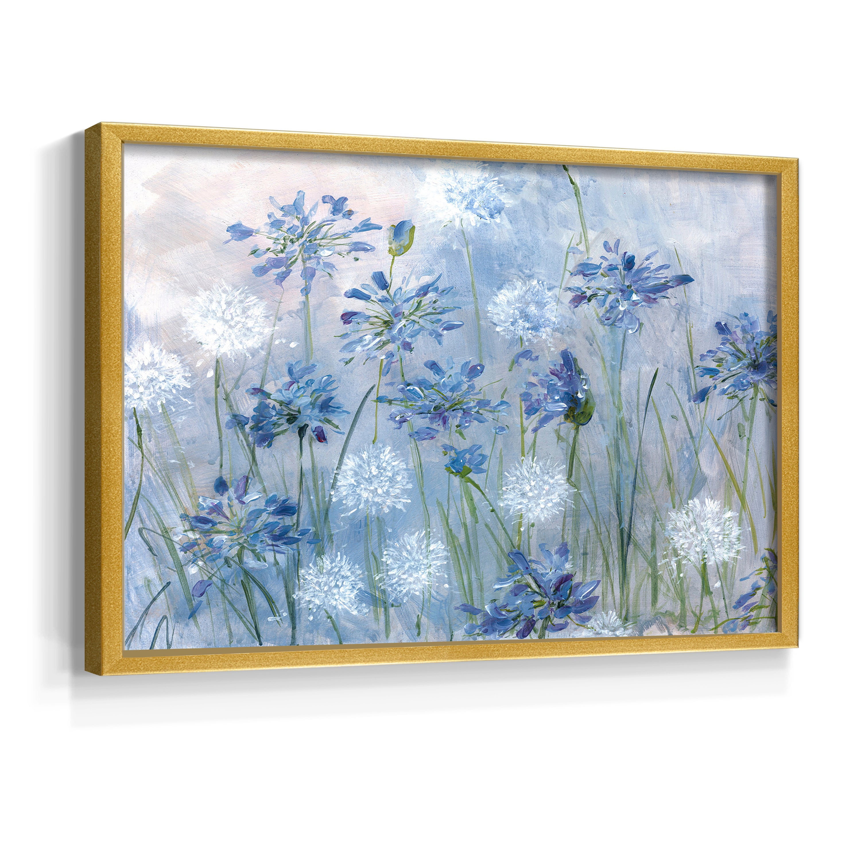 Dandelion and Agapanthus by Sally Swatland - Restickable Framed Giclée Print