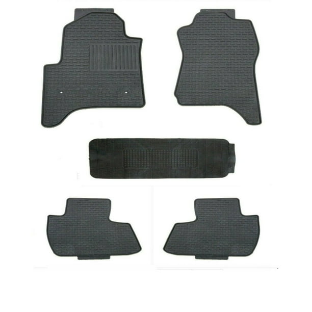 All Weather Black Floor Mats fits 2014 2018 GMC Sierra Front & Rear Set