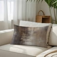 thumbnail image 3 of Brown Throw Pillow Cover, Pillowcase Protectors with Zipper, Breathable Decorative Lumbar Pillow Case Cover, Modern Abstract Art Oil Painting Ombre Pillow Shams for Couch Sofa 16x24Inch, 3 of 8