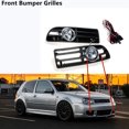 thumbnail image 2 of Apto para VW Golf MK4 1998-2004 1 par de luces antiniebla blancas y amarillas para parachoques delantero, rejilla de escape, repuesto de rejilla de malla modificada, 2 of 5