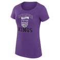 thumbnail image 2 of Women's G-III 4Her by Carl Banks Purple Sacramento Kings Super-Slim Fit Lightweight Team Logo T-Shirt, 2 of 3