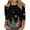 Multicolor3, variant on Tops for Women Plus Size 3/4 Sleeve Christmas Tree Print Christmas Sparkling Colorful Round Neck Top Multicolor9 XXXXXL
