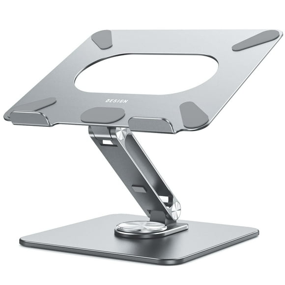 Soporte para portátil BESIGN LSX7 con base giratoria de 360°, gris