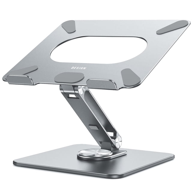 Soporte para portátil BESIGN LSX7 con base giratoria de 360°, gris