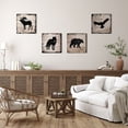 thumbnail image 5 of HFDF Wild Animal Silhouette Canvas Wall Art Decor Elk Wolf Bear Eagle Prints Painting Peeling Paint Wood Texture Background for Living Room Decoration Kids Nursery set of 4 Panels 10x8inch Unframed, 5 of 6