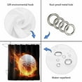 thumbnail image 5 of Golf Ball Bathroom Shower Curtains with 12 Hooks Polyester Waterproof Shower Curtain for Stalls and Bathtubs Sport Modern Glowing Burning Classic Art Decorative Bathroom Privacy Curtain 72x72 Inches, 5 of 9