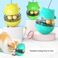 thumbnail image 4 of Veeki Leaky Food Ball Teasing Cat Toys, Not Inverted Turntable Pet Self-Help Toys, Make Cats Smart and Happy (Yellow)-0521, 4 of 5