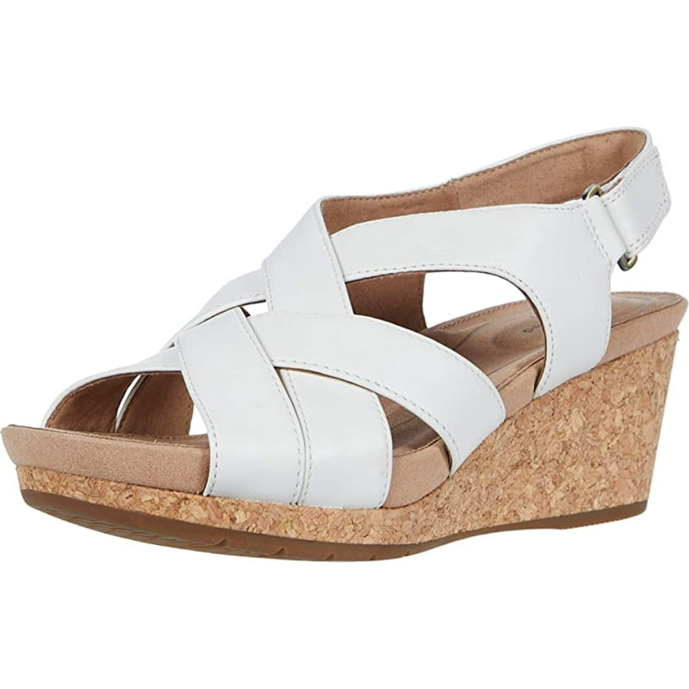 clarks white sandals
