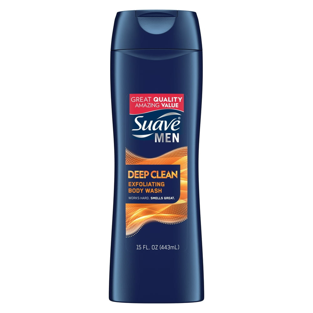 Suave Men Body Wash Exfoliating, 15 fl. Oz.