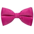 thumbnail image 2 of Pink Bow Ties for Men Solid Color Hot Pink Pretied Bowties Satin Bow Tie Formal Business Tuxedo Adjustable Bowtie Wedding Party Fuchsia Magenta, 2 of 8