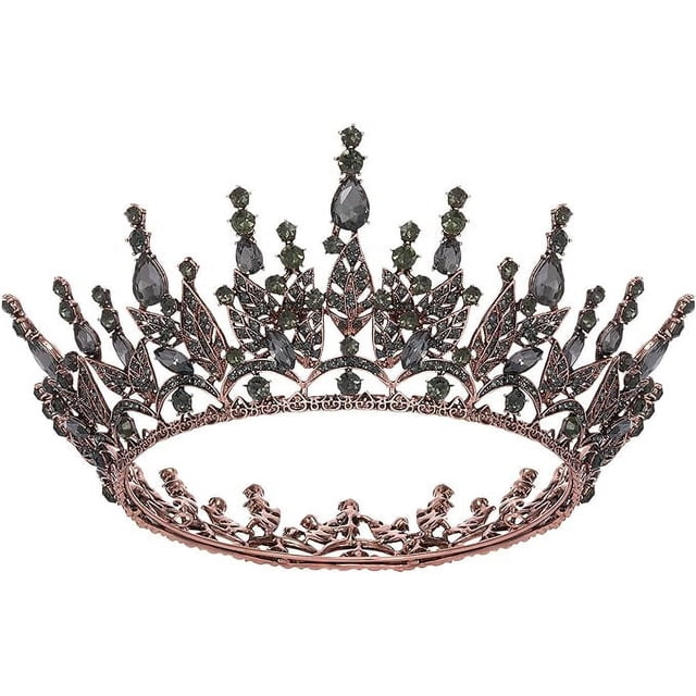 Corona de reina gótica para mujer, Tiara negra, tocado de corona, desfile de boda y cumpleaños, accesorios para el cabello de Halloween