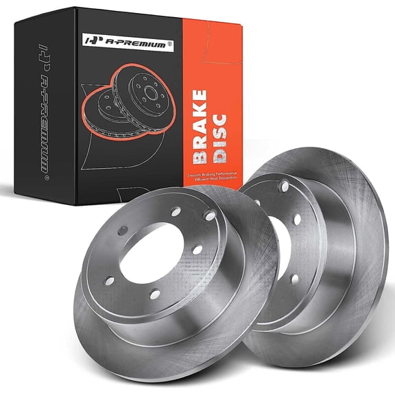 A-Premium Rear Disc Brake Rotors Set Compatible with Jeep Compass Patriot Chrysler 200 Sebring Dodge Avenger Caliber Mitsubishi Lancer