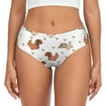 thumbnail image 1 of Fotbe Rabbit And Squirrel Calzones Estampados para Mujer – Ropa Interior de Algodón, Cómoda, Suave y Elástica-X-Large, 1 of 6