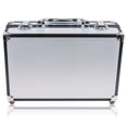 thumbnail image 6 of SHANY Carry All Make up Train Case with Pro Makeup Set , Beauty Brushes, Lipsticks, Eye Shadows, Blushes, Powders, and more - Reusable Cosmetics Storage Organizer - Premium Gift Packaging - Silver, 6 of 8