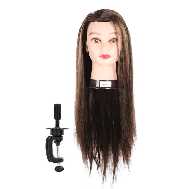 Cabeza de maniquí profesional para entrenamiento de peluquería, para peinado y trenzado, 65 cm