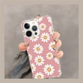 thumbnail image 2 of Pink White Daisies Case Compatible with iPhone 14 Pro,Unique Art Design TPU Bumper Cover Case, 2 of 5
