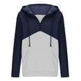 thumbnail image 4 of Cmfcve Women's Fashion Hoodies & Sweatshirts Casual Long Sleeve Relaxed Fit Athletic Hoodies Crew neck Color Block Ladies Tops Sweatshirts with Pockets, 4 of 9