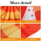 thumbnail image 4 of Bandera de abanico de rayas gratonadas | Poliéster naranja | Doble costura impresa | Cabecera de lienzo | Ojales metálicos | Colgado exterior en interiores | 2 Pack | Diámetro de 47,2 pulgadas, 4 of 7
