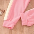 thumbnail image 5 of Odeerbi Toddler Boys Girls Fall Winter Outfits Button Baseball Jacket Jogger Pants Set Unisex Long Sleeve Hoodies Color Block A Patch Sweatsuits Toddler Clothes Pink, 5 of 6