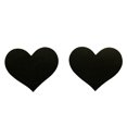 thumbnail image 1 of Paquete de 100 empanadas para mujeres de brillo desechable forma de corazón belleza elegante elegante suministros de estilo encantador adhesivo protector protector negro Inevent AP008645-06, 1 of 6