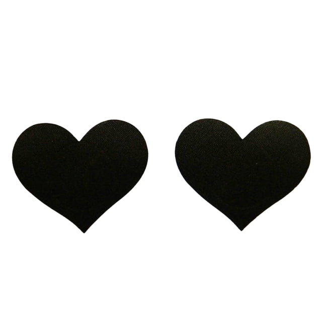Paquete de 100 empanadas para mujeres de brillo desechable forma de corazón belleza elegante elegante suministros de estilo encantador adhesivo protector protector negro Inevent AP008645-06