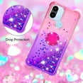 thumbnail image 5 of Clear Case for Xiaomi Redmi A1 with Kickstand for Girls Women, Floating Liquid Holographic Sparkle Glitter Case Bling Gradient Quicksand Cover for Xiaomi Redmi A1/A1+ JB Pink Mauve, 5 of 14