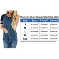 thumbnail image 5 of SHIBEVER Women T Shirts Summer Tops Casual Short Sleeve Tunic Tops Fashion Crew Neck Loose Fit T Shirts Dressy Ladies Tops Blouses Blue, 5 of 6