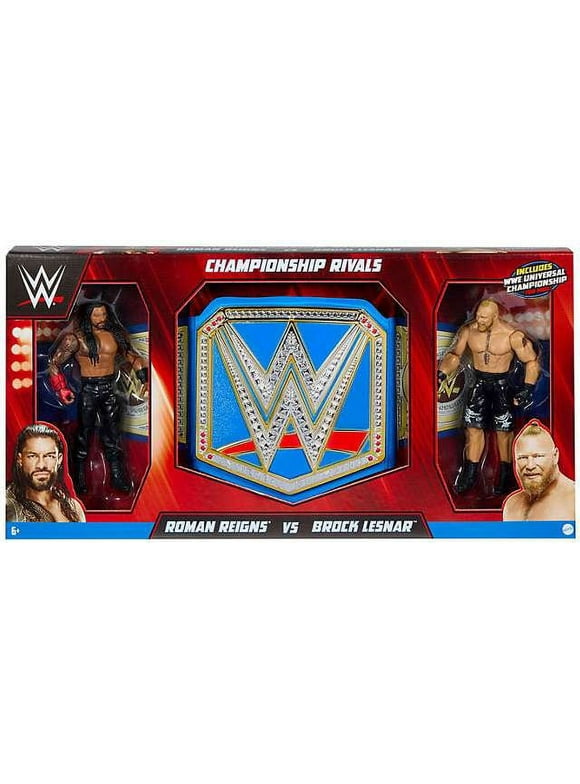 WWE Wrestling Championship Rivals Roman Reigns & Brock Lesnar Action Figure 2-Pack (with Belt)
