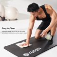 thumbnail image 7 of YR Yoga Mat Thick 15mm Hi-Density NBR Foam Pilates Exercise Mats for Home Gym Floor, Black W/ Bag, 7 of 7