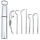 thumbnail image 1 of Palillos de dientes de titanio, palillo de dientes de metal, acero inoxidable, reutilizables, de bolsillo, diseño de llavero para exteriores., 1 of 5