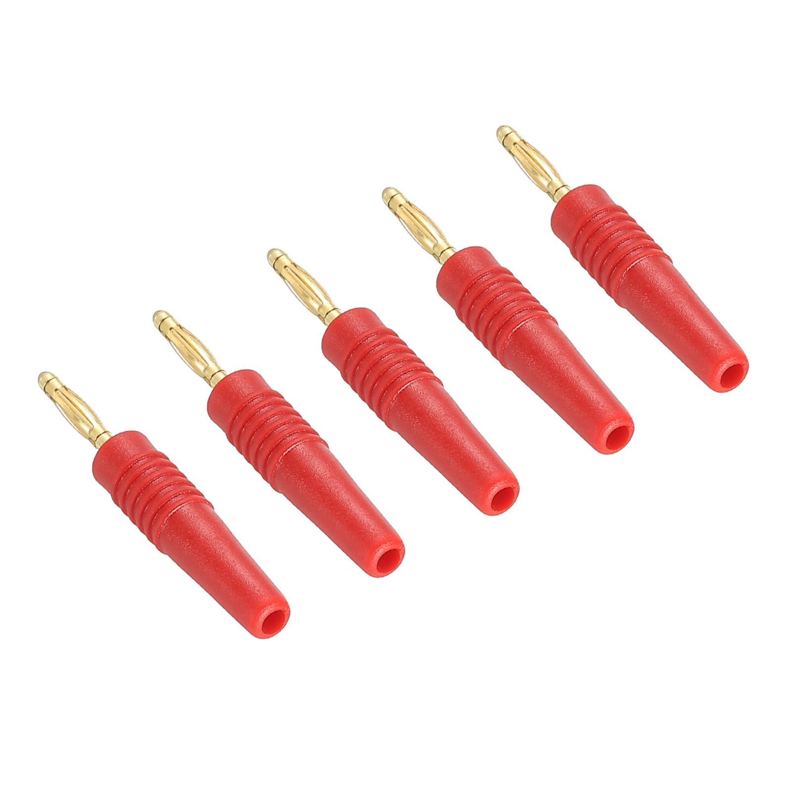 5 Pack Banana Plugs Connector Solder Type Speaker Banana Plugs 2mm Gold