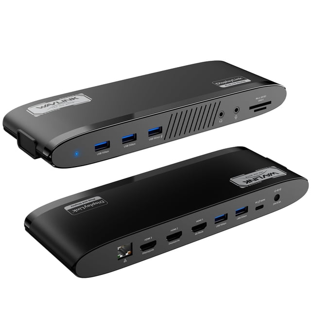Estación de acoplamiento WAVLINK DisplayLink para 3 monitores USB-C 13 en 1