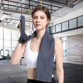 thumbnail image 4 of LYMAYTER Microfiber Fitness Towel with Zipper Storage Quick-Drying Water Absorbent Machine Washable Beach Yoga Sports Exercise Workout, 4 of 8