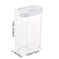 thumbnail image 3 of Transparent Airtight Storage Jars with Lids, Stackable Slide Top Pantry Containers for Kitchen Snacks Grains Coffee, Clear Plastic, Set of 3, 15–21.5 cm, 3 of 6