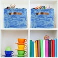 thumbnail image 6 of Coolnut Blue Abstract Marble Foldable Canvas Storage Bin, Sturdy Fabric Storage Basket with Handles, Storage Cube Box for Organizing Shelf Nursery Toy Closet 1PCS#32 Home Decor, 6 of 7