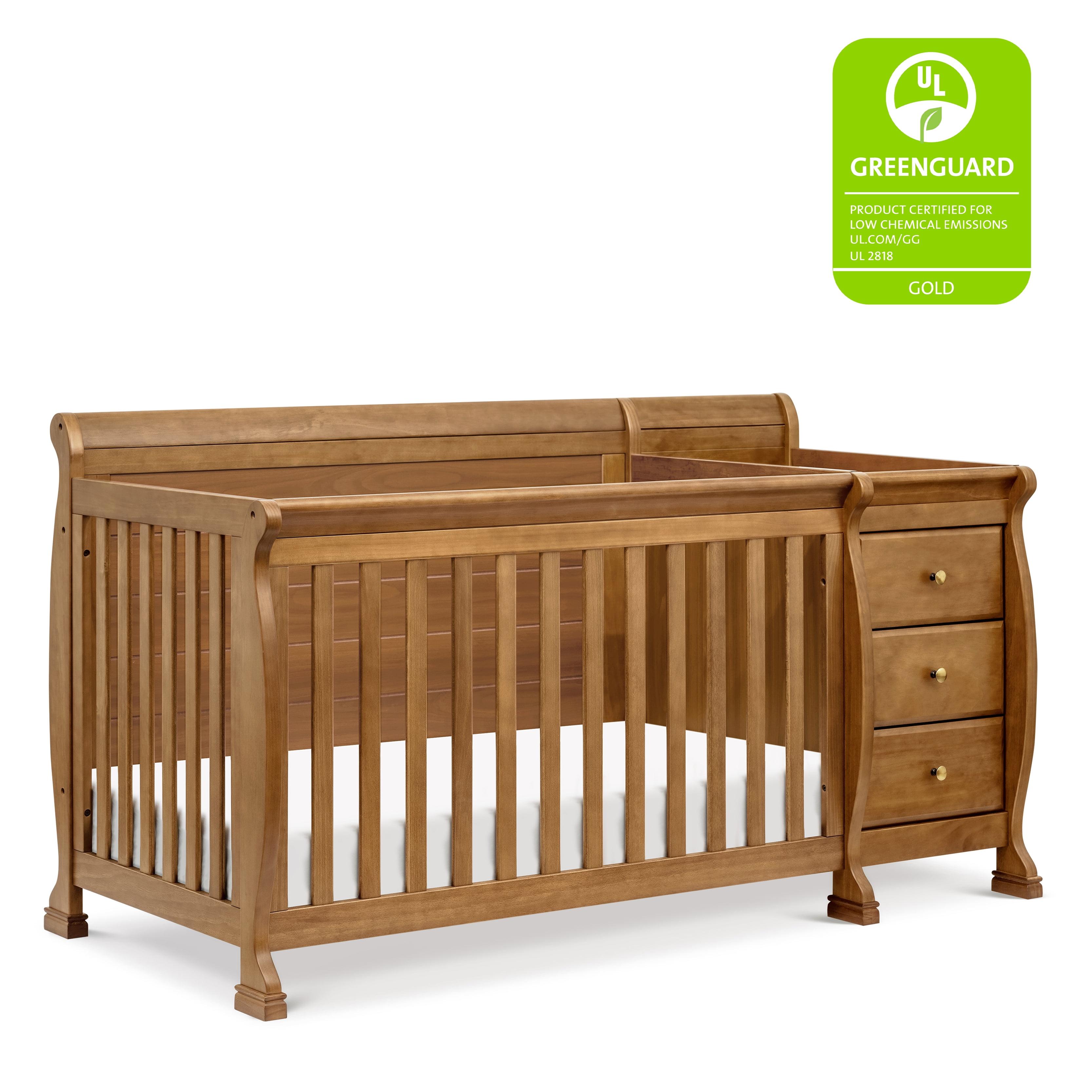 DaVinci Kalani 4-in-1 Convertible Crib & Changer in Chestnut