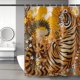 thumbnail image 1 of Cortina de Ducha de 180 x 200 cm con 12 Ganchos de Secado rápido (Tigre), Tela de poliéster Impermeable Lavable a máquina, Cortinas de baño JM, 1 of 4