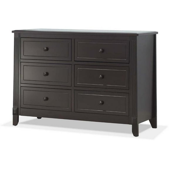 Maklaine Wood Modern / Contemporary Double Dresser in Espresso