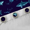 thumbnail image 4 of Manfei Cartoon Navy Shark Black Out Curtains, Kawaii Ocean Sealife Curtains Pack of 2 (42x63 Each), Teens Boys Girls Kids Bedroom Curtains, Living Room Curtains Decor, 4 of 6