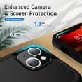 thumbnail image 2 of For iPhone 14 6.1 Inch Case Compatible Wireless Charging, Tough Rugged Heavy Duty Dual Layer Shockproof Full-Body Protective Anti-Scratch Anti-Drop Case for Apple iPhone 14,Black, 2 of 6