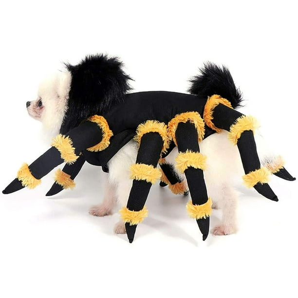 FFIY Dog Cat Spider Costumes Pet Halloween Cosplay Dress Funny Spider Costume for Dogs 11.0