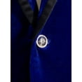 thumbnail image 6 of Fldy Jacket for Boys Kids Gentleman Blazer Wedding Birthday Party Velvet Suit Lapel One Button Royal Blue 10, 6 of 7