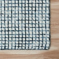 thumbnail image 6 of LR Home Carrie Abe Navy & Ivory Modern Grid Wool Area Rug, 9' x 12', 6 of 8