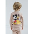 thumbnail image 5 of Disney Mickey Mouse Little Boys Fleece Sweatshirt and Pants Set Mickey Mouse Brown 6, 5 of 5