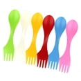 thumbnail image 1 of Camping Utensils Set Non Slip, ZZkhGO Durable Heat Resistant Spork Combo, 6-Pack Spoon Fork Knife Travel Cutlery for Hiking Outdoor Picnic, 1 of 6
