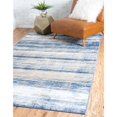 thumbnail image 2 of Unique Loom Tapis Rayé Helios 5' x 8' Rectangle Bleu/beige, 2 of 2