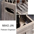 thumbnail image 3 of Rustic Wooden Flatware Organizer, 3 Section Kitchen Utensil Holder, Farmhouse Kitchen Cutlery Bin Counter, 3 of 6