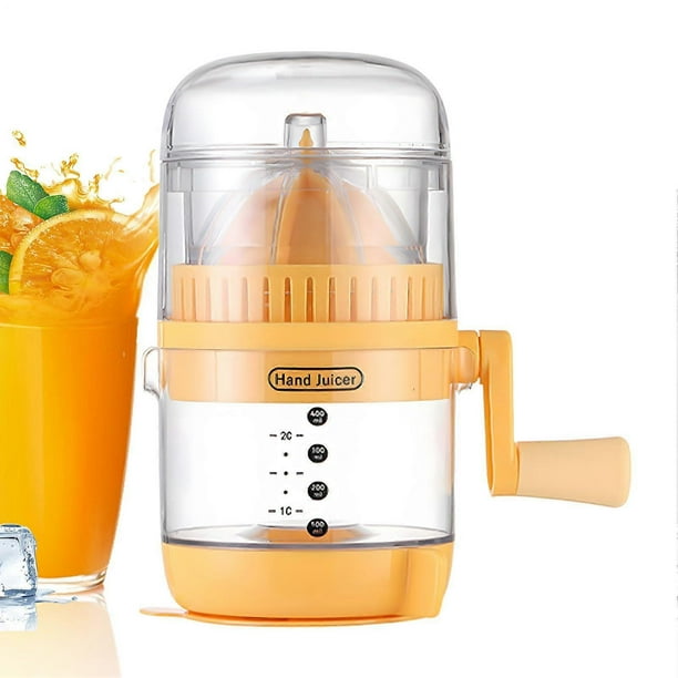 Citrus Juicer Manual Handheld Orange Juicer Yellow Portable Press For Lime And Grapefruit Fruit Extractor With Handle