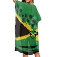 thumbnail image 4 of Xoenoiee Jamaica Flag Palm Tree Print Women's Kimono Cardigan Summer Swimsuit Coverups Beach Cover Up Quick Dry Open Front Resort Wear for Vacation, 4 of 7