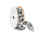 thumbnail image 2 of Offray Ribbon, White 7/8 inch Black Paw Print Satin Ribbon for Sewing, Crafts, and Gifting, 9 feet, 1 Each, 2 of 8